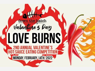 Valentine's Day Night: LOVE BURNS Hot Sauce Eating Contest at Down the Hatch in Lahaina