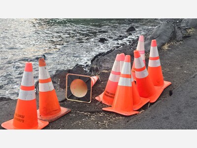 Maui County Ups the Ante with More Safety Cones in Ahihi Cove Erosion Battle